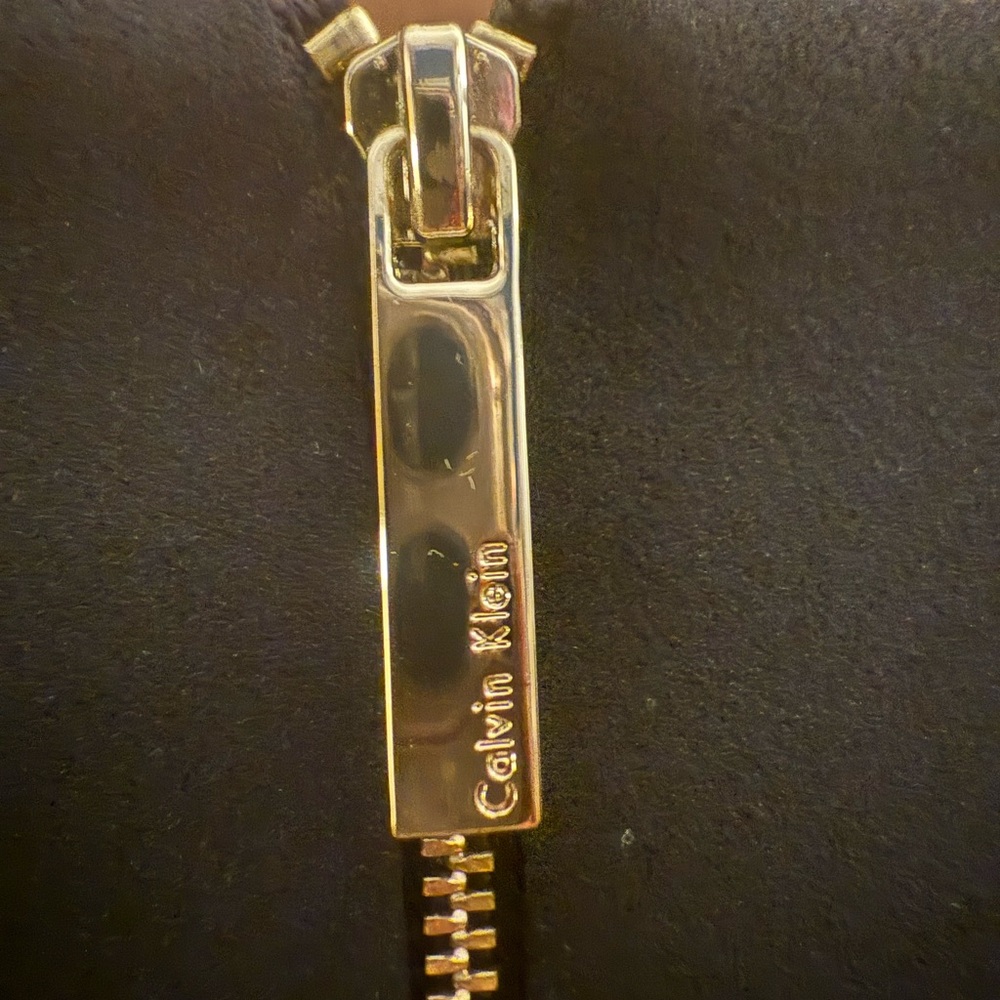 Calvin Klein Black Mini Dress with Gold Accents - Picture 5 of 9